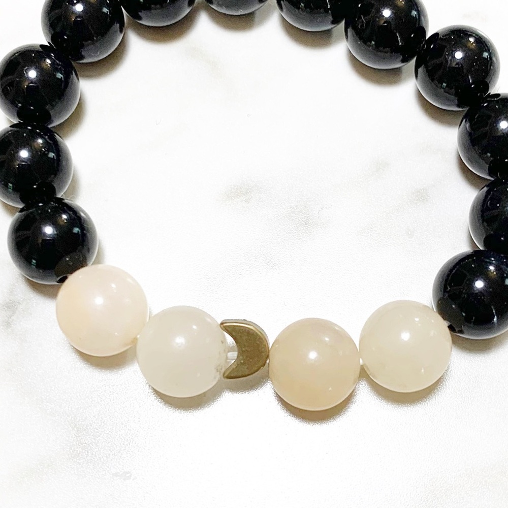🎋Black Onyx Pink Aventurine Bracelet